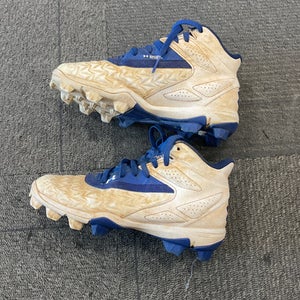 Used Under Armour BASBL BB/SB Cleats Royal Blue And White Junior 02 11614-S000220786