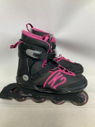 Used K2 MARLEE PRO 4-8 Senior Rec Fitness Skates Black Adjustable 11823-S000033956