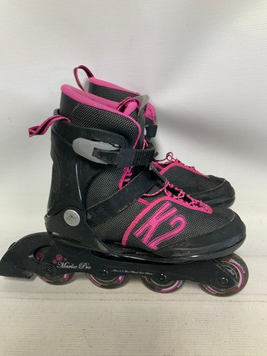 Used K2 MARLEE PRO 4-8 Senior Rec Fitness Skates Black Adjustable 11823-S000033956