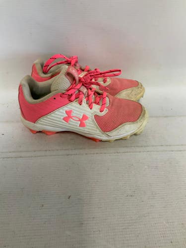 Used Under Armour LEADOFF GIRLS BB/SB Cleats Pink Junior 03.5 11823-S000033947