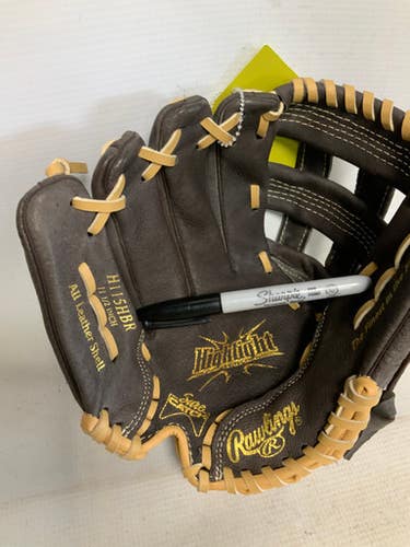 Used Rawlings H115HBR BB/SB Glove LH Throw Brown 11 1/2" 11823-S000033942