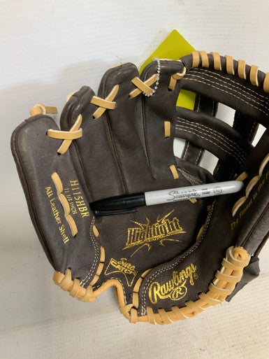 Used Rawlings H115HBR BB/SB Glove LH Throw Brown 11 1/2" 11823-S000033942