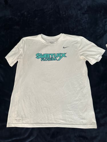 Sweetlax Florida - 3 White Large Men's Nike Shirts (Used)