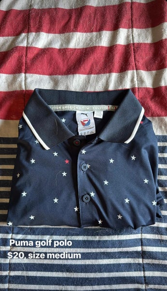 Blue Medium Men's Puma Shirt (Used)