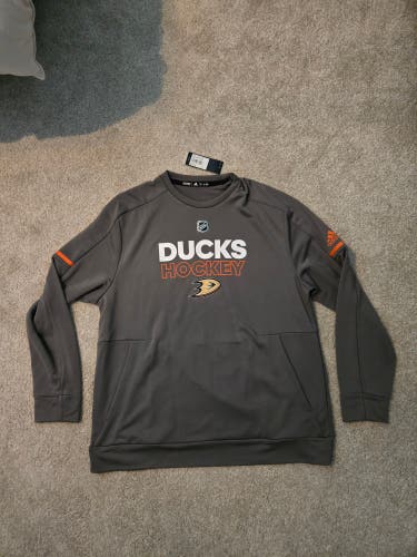 Anaheim Ducks Gray Men's XL Adidas Sweatshirt (New)