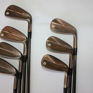 NEW TAYLORMADE P770 AGED COPPER 4-PW IRON SET - MODUS LUXURY BLACK - EXTRA STIFF