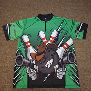 Rift All Over Print Mens Graphic Print Bowling Shirt Sz XL