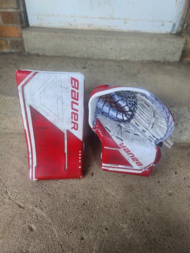 Int. Bauer M5 Pro Goalie Glove and Blocker