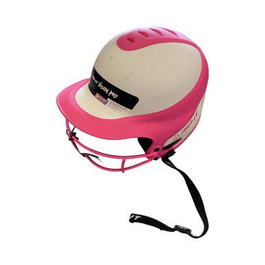 Used RIP-IT VISION PRO Batting Helmet w/Mask Pink And White SM 11859-S000025029