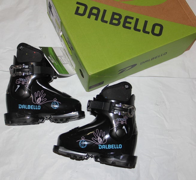 NEW Dalbello Green Gaia 1.0 GW Ski Boot girls pair 16/16.5 mondo size