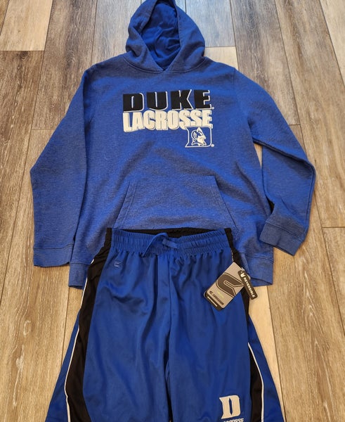 Duke Lacrosse Hooded Sweatshirt and Shorts Package Blue (New)