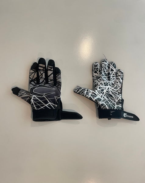 Black Youth Large Cutters Game Day Gloves (Used)