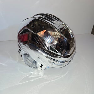 Chrome Pro Stock Medium Bauer Re-Akt 85 Helmet Pro Stock (New)