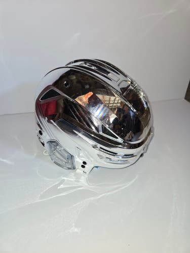 Chrome Pro Stock Medium Bauer Re-Akt 85 Helmet Pro Stock (New)