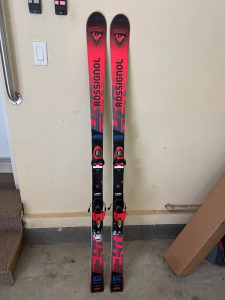 Kid's 2024 Racing 158 cm Rossignol Hero Athlete GS Skis With Bindings Max Din 10 (Used)