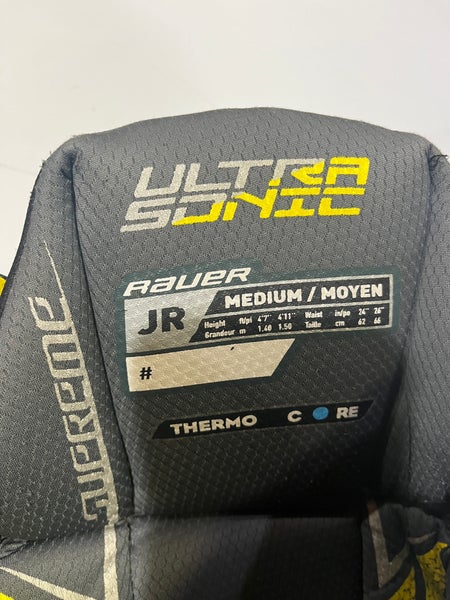 Black Junior Medium Bauer Supreme Ultrasonic Hockey Pants Jr Med