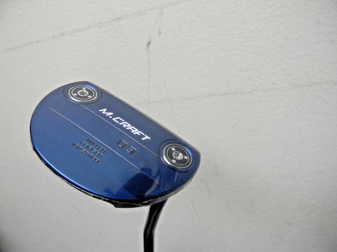 MINT 9.9 IN SHRINK MIZUNO M CRAFT OMIO MODEL 03 PUTTER W WEIGHT KIT HC BLUE 35"