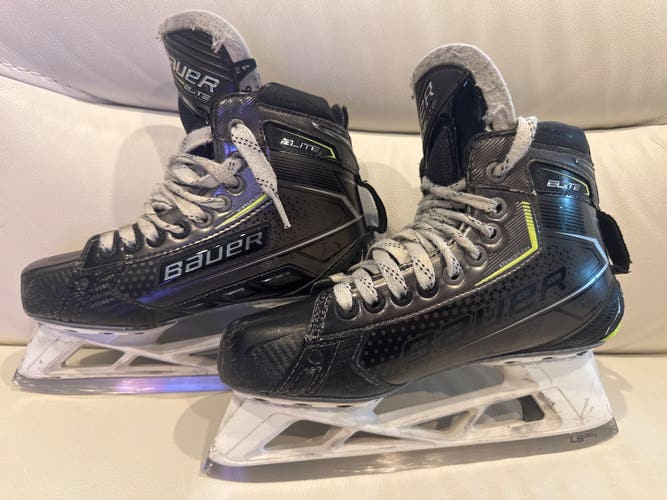 Used Intermediate Bauer Elite Hockey Goalie Skates (Fit 1) - Size: 6