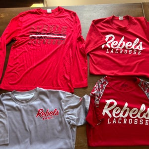 Rebels LC Lacrosse Apparel lot, YM/YL