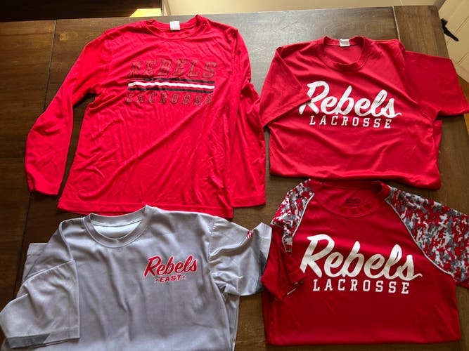 Rebels LC Lacrosse Apparel lot, YM/YL