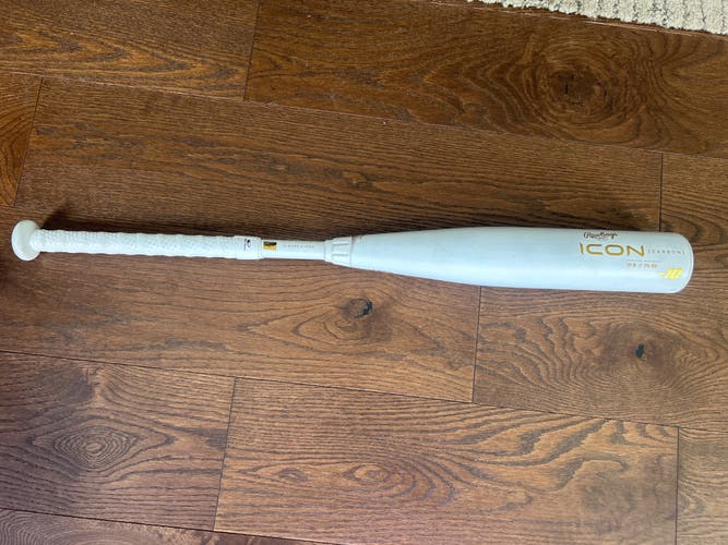 2024 Rawlings Icon Composite USSSA Bat (-10) 19 oz 29" (Used) With Fresh Lizard Skin Grip Applied