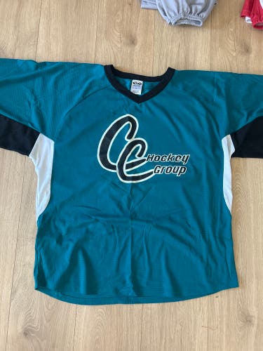 Teal CC Hockey Group Large Men's Athletic Knit Jersey (New)