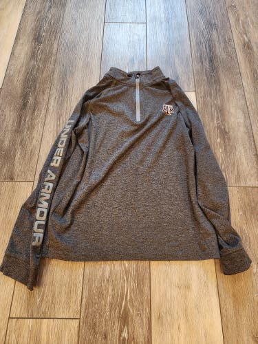 Under Armour Texas A&M Aggies Gray 1/4 Zip Pullover Long Sleeve Youth Large (Pre-Owned)