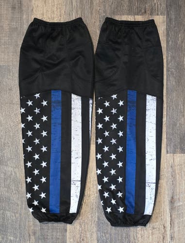 Blue Line Flag Police Hockey Socks (Used)