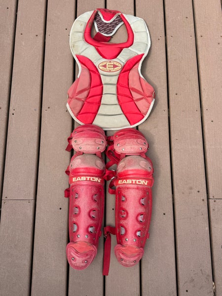 Easton Catcher's Set (Used) shin guards and chest protector only