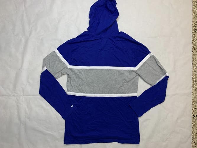 Badger Long Sleeve Hoodie Shirt Men's Medium Pullover Blue Gray