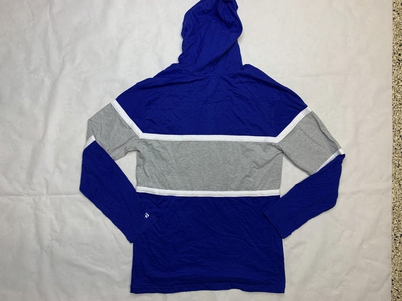 Badger Long Sleeve Hoodie Shirt Men's Medium Pullover Blue Gray
