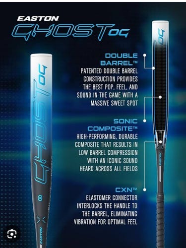 Brand New 2025 Easton Ghost OG Composite Bat (-10) 22 oz 32"