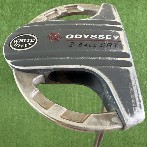 Odyssey White Steel 2-Ball SRT Mallet Putter Right Handed 34