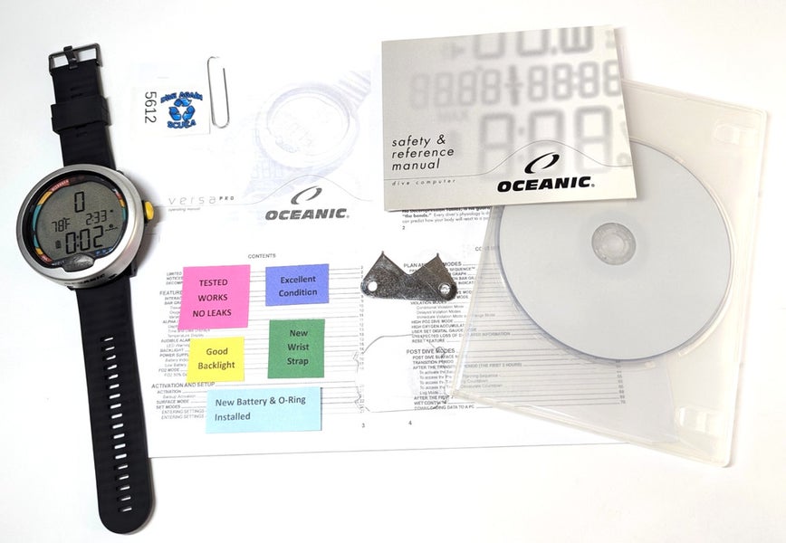 Oceanic Versa Pro Air / Nitrox Scuba Dive Computer New Battery EXCELLENT!  #5612