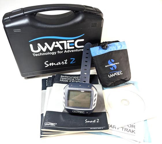 Used Scubapro UWatec Smart Z Scuba Dive Wireless Hoseless Wrist Computer + Case