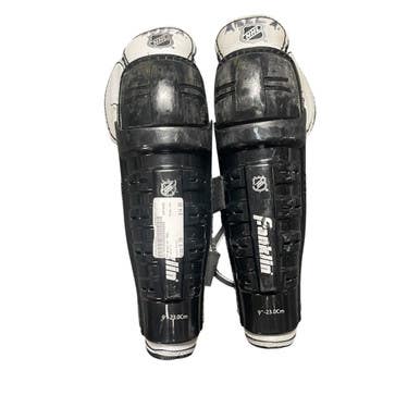 Used Franklin NHL Youth Shin Guards Black 9" 11375-S000365633