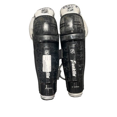 Used Franklin NHL Youth Shin Guards Black 9" 11375-S000365633