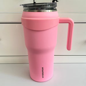 Hydrapeak 40oz Roadster Tumbler bubble gum pink SIP n STRAW LID stainless steel