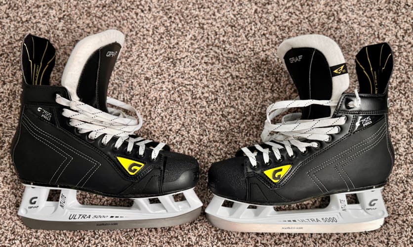 2023 Graf G755 Pro Hockey Skates Wide Width 9.5 (Used)