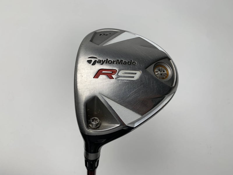 TaylorMade R9 3 Fairway Wood 15* Fujikura Motore 70g Stiff LH Midsize Grip