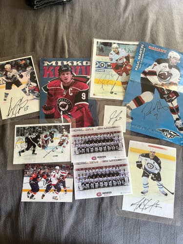 NHL & College Photos (Autographs on All but St Cloud Photo)