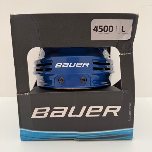 (Size Large) Bauer 4500 Hockey Helmet Royal Blue Team Issued (St Louis Blues)