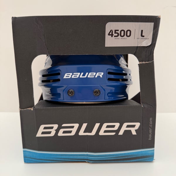 (Size Large) Bauer 4500 Hockey Helmet Royal Blue Team Issued (St Louis Blues)