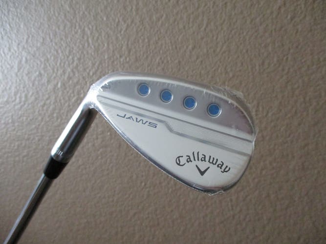 NEW LH CALLAWAY JAWS MD5 CHROME 56* SAND WEDGE DYNAMIC GOLD SPINNER 115 STEEL SHAFT S GRIND 58.10