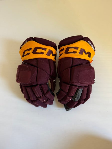 Used Maroon/Gold Senior CCM HGPJSPP 14" Pro Stock Gloves
