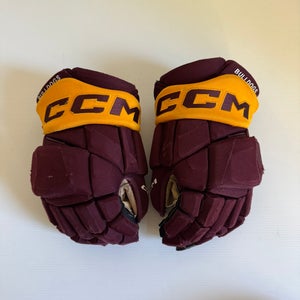 Used Maroon/Gold Senior CCM HGPJSPP 14" Pro Stock Gloves