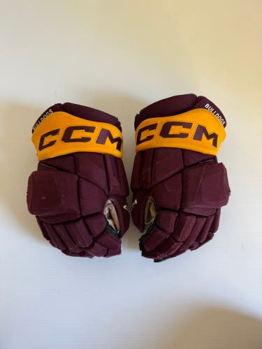 Used Maroon/Gold Senior CCM HGPJSPP 14" Pro Stock Gloves