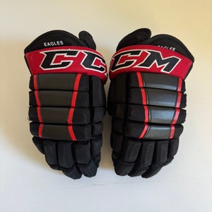 Used Senior CCM HG4PC Pro Stock 14" Gloves Red/Black/White