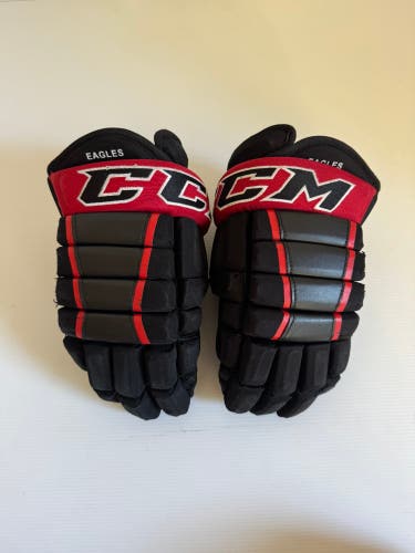 Used Senior CCM HG4PC Pro Stock 14" Gloves Red/Black/White