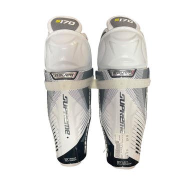 Used Bauer SUPREME S170 Junior Shin Guards Red 10" 11375-S000365257